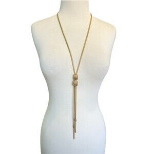 Vince Camuto Goldtone Tassle Lariat Necklace High Quality